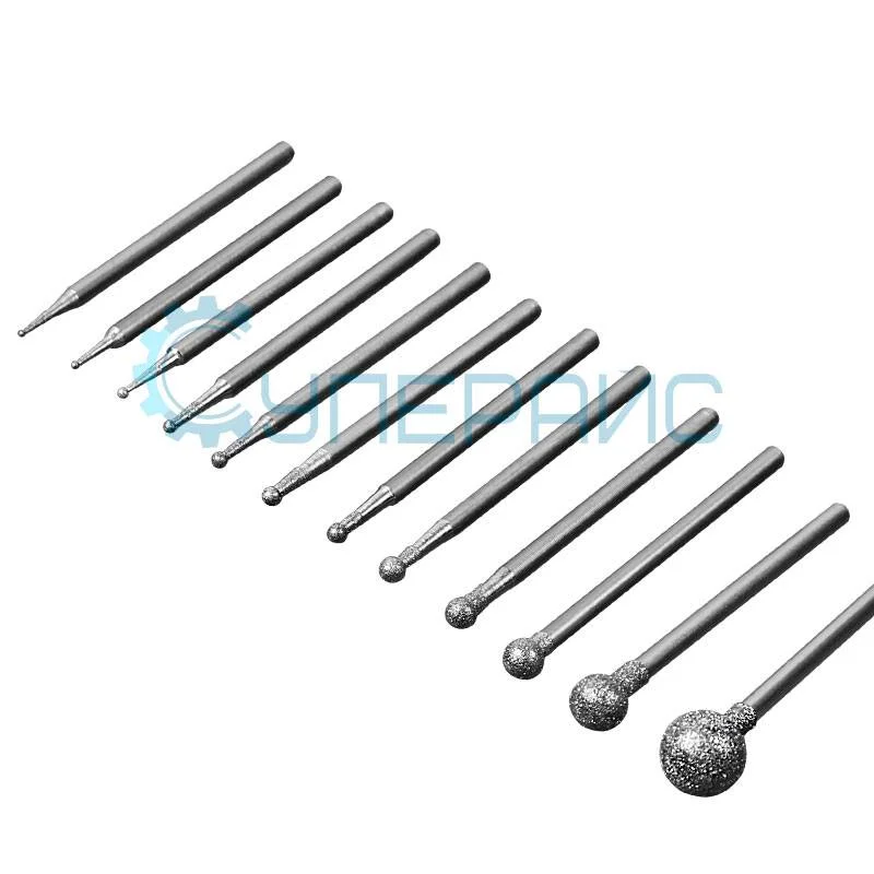 Боры алмазные HiLDA сферические 13 шт фото 1