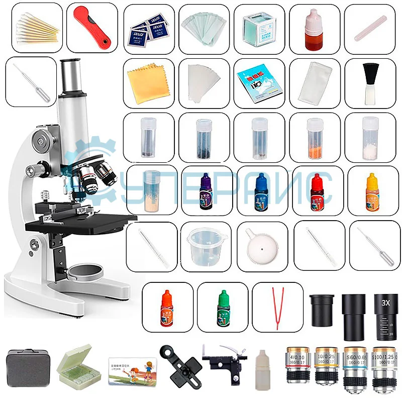 Учебный микроскоп Tikuo (5000x) с набором для исследования фото 7