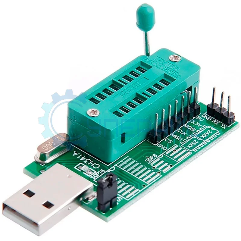 USB программатор на CH341A с тремя адаптерами фото 1