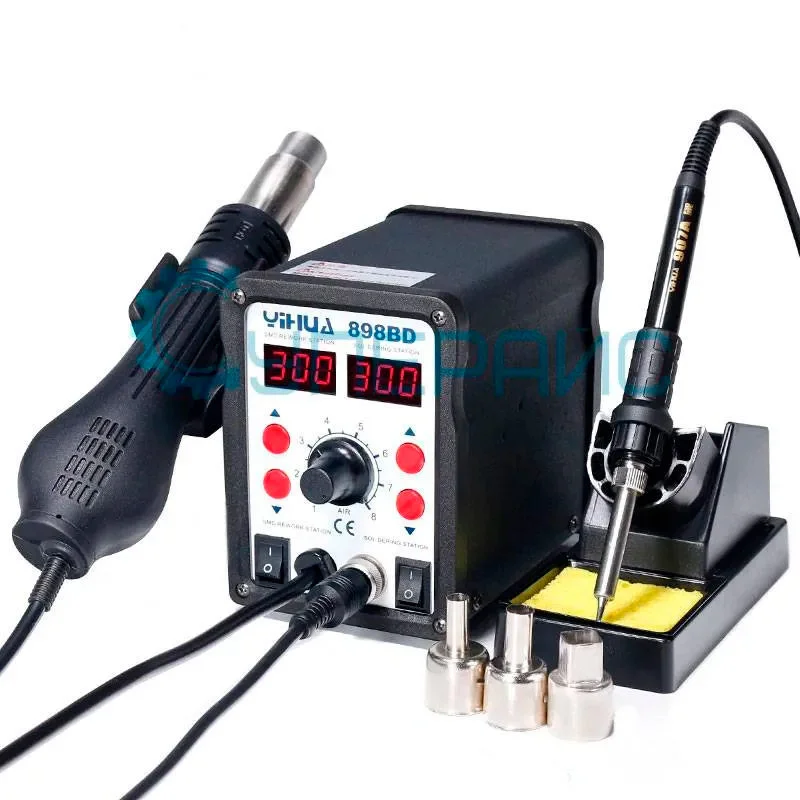 Термовоздушная паяльная станция YIHUA 898BD с цифровым дисплеем фото 6