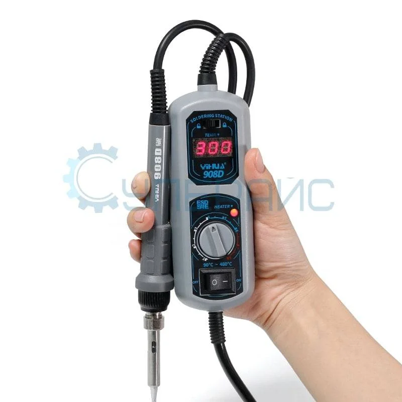 Набор для пайки YIHUA 27 в 1 (паяльник, фен, расходные материалы и ручной инструмент) фото 4