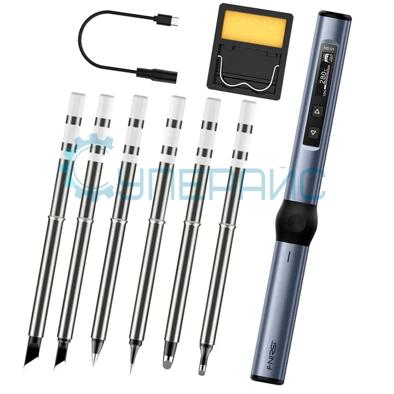 Цифровой паяльник FNIRSI HS01 с набором жал фото 4