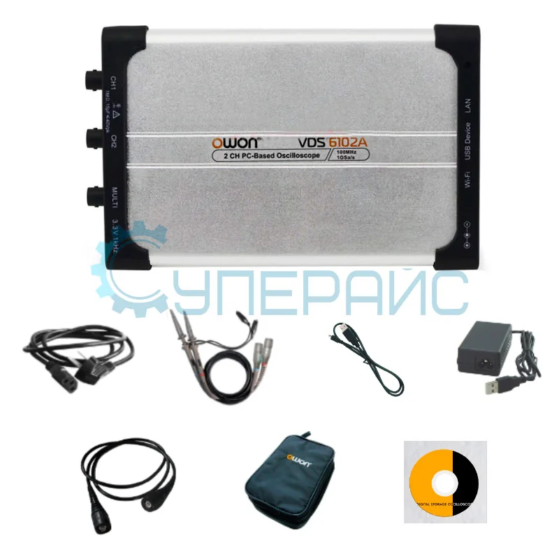 Осциллограф с генератором сигналов OWON VDS6102A фото 5