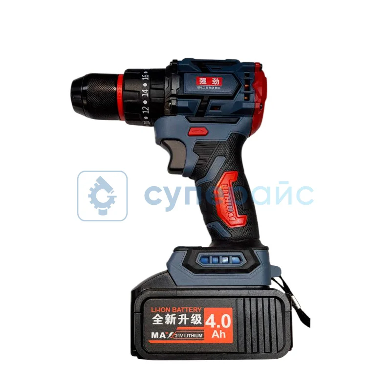 Аккумуляторный шуруповерт 21В с двумя аккумуляторами фото 1