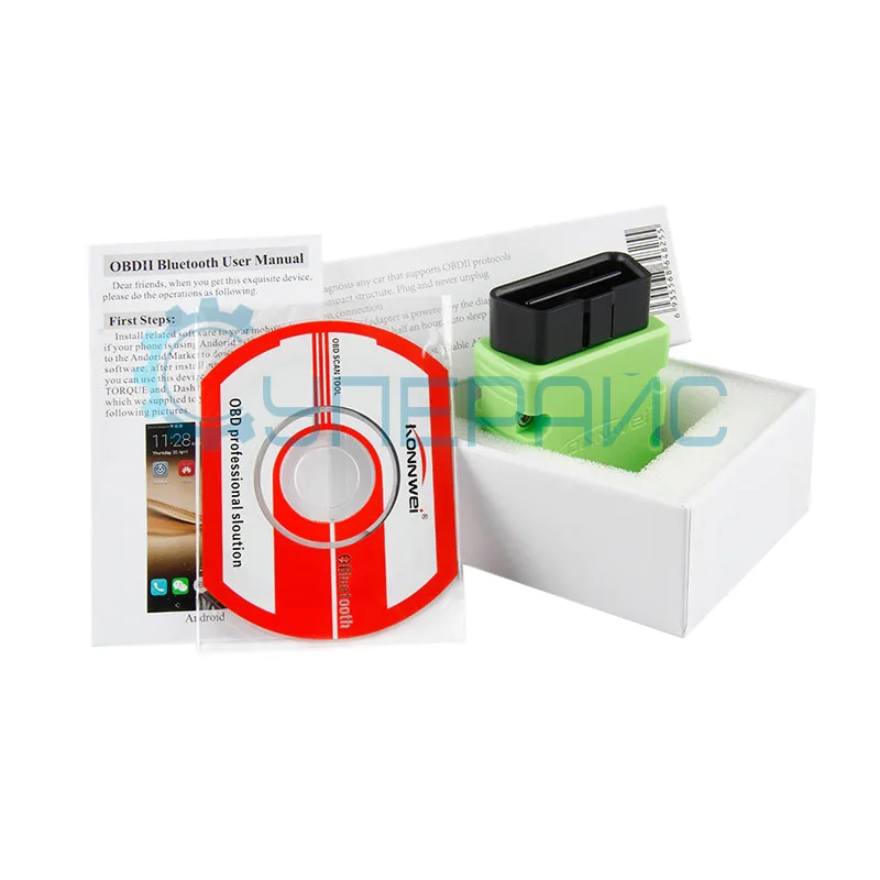 Cканер для диагностики автомобилей Konnwei KW902 OBDII Bluetooth фото 4