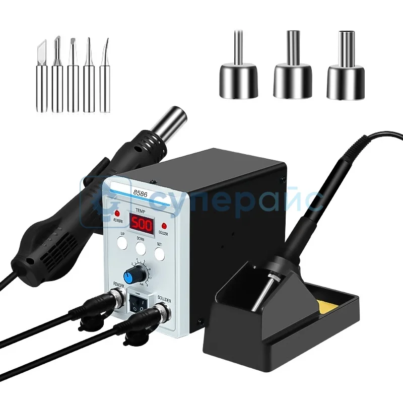 Станция паяльная CZDANG 8586 с набором жал фото 1