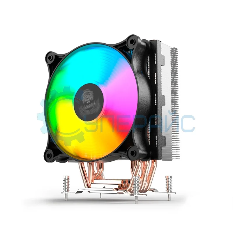 Вентилятор процессорный HUANANZHI A700 с подсветкой, 6 тепловых трубок фото 1