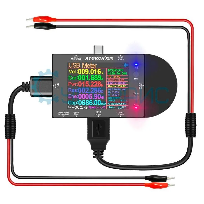 Цифровой тестер JUWEI Atorch UD24 с полным комплектом для тестирования фото 4