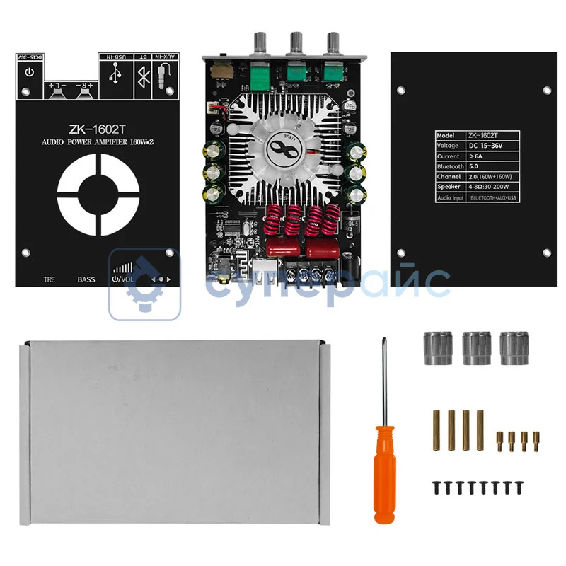 Аудио усилитель мощности SIENWINY ZK-1602T фото 4