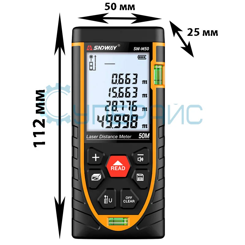 Лазерный дальномер SNDWAY SW-M50 фото 9