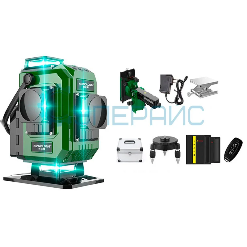 Нивелир KEWOLONG KWL-0128 (12 лучей) зелёный лазер фото 5
