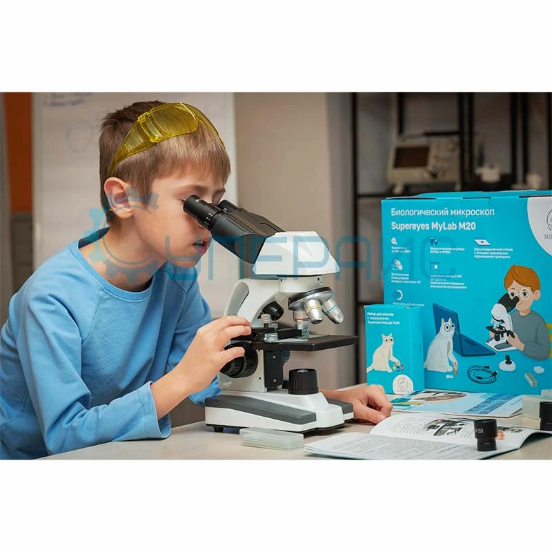 Учебный биологический микроскоп Supereyes MyLab M20 с камерой-окуляром и набором для опытов фото 1