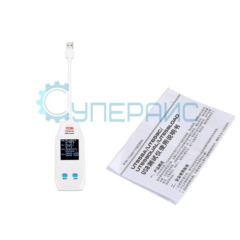 USB тестер с нагрузкой UNI-T UT658LOAD фото 4