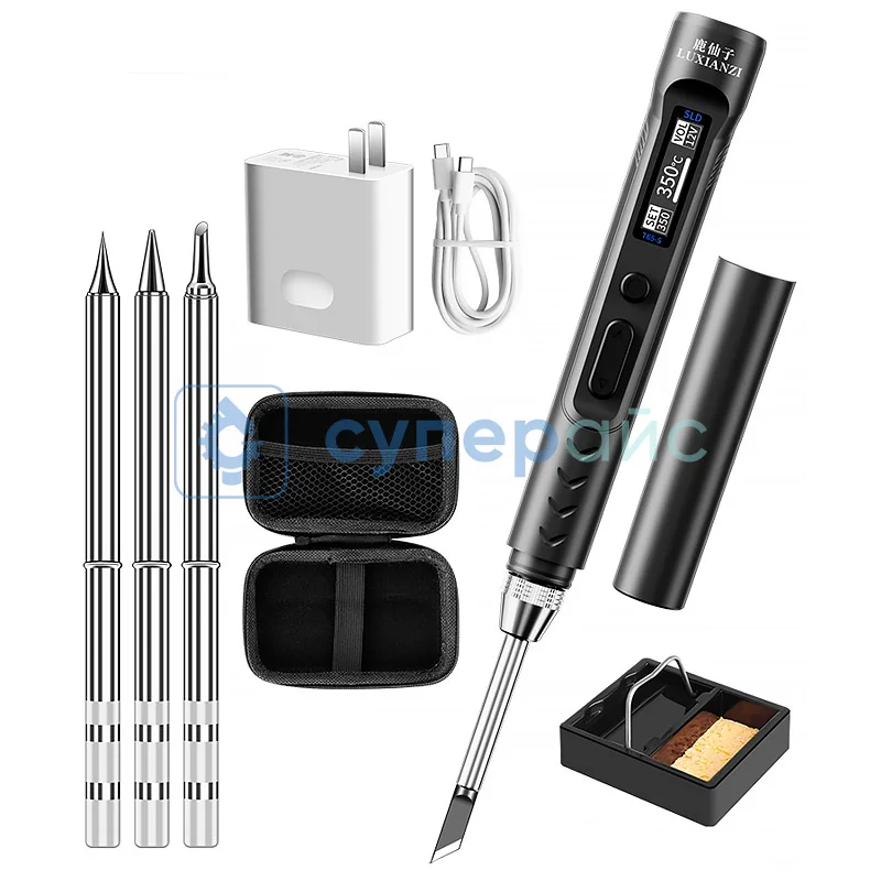 Паяльник портативный Luxianzi T65-S с насадками фото 1