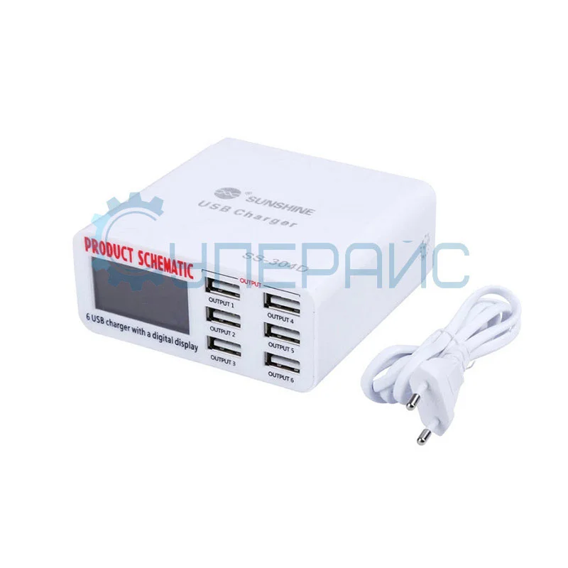 Сетевая зарядная USB-станция SUNSHINE SS-304D фото 2