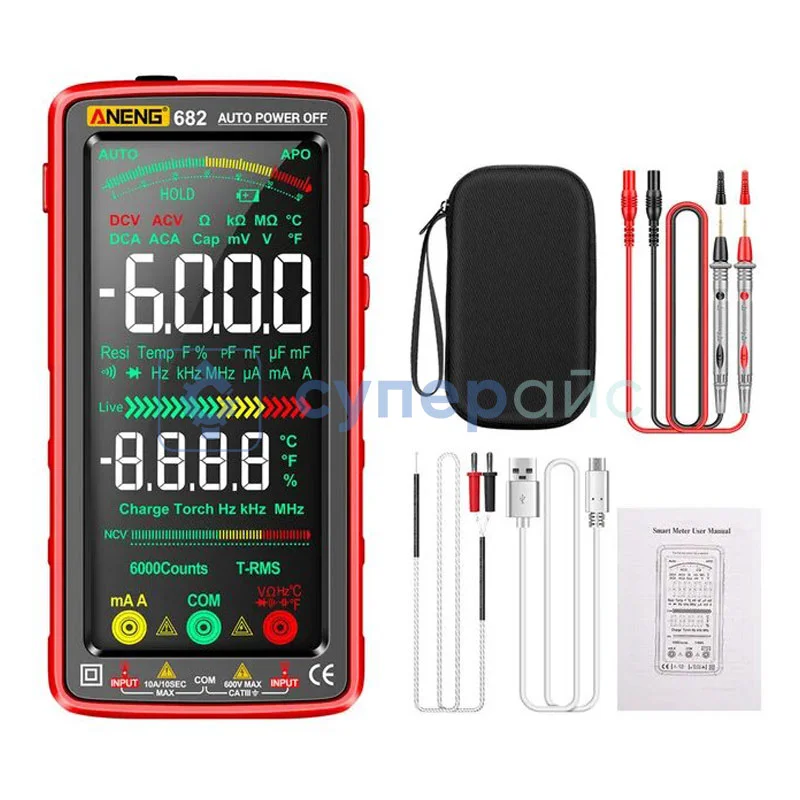 Аккумуляторный мультиметр ANENG 682 фото 1