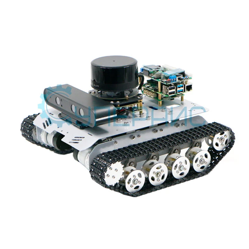 Робот на гусеничном шасси WHEELTEC tracked vehicle ROS фото 3