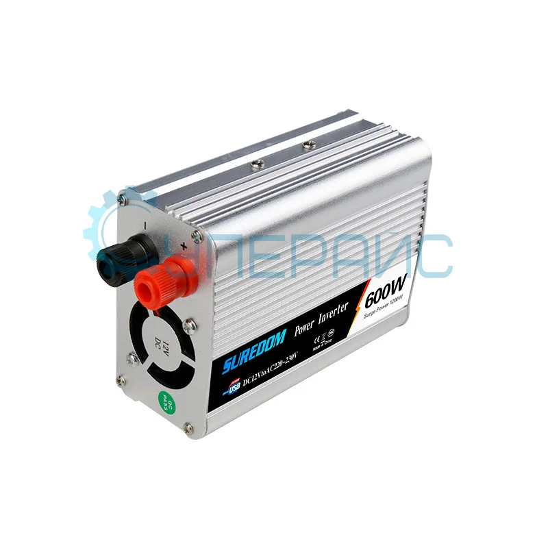 Автомобильный инвертор напряжения SUREDOM YSCZ-600W, 12В-220В, 600 Вт фото 1