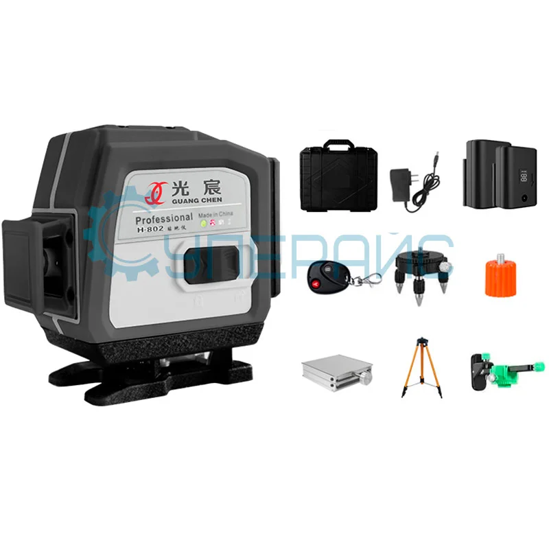 Самовыравнивающийся нивелир GUANG CHEN H-802 (12 лучей) со штативом фото 5