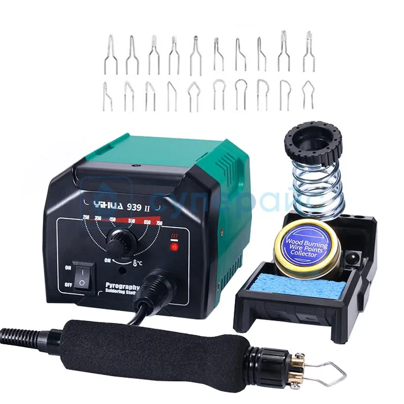 Паяльная станция YIHUA 939-II с паяльником для выжигания по дереву фото 1