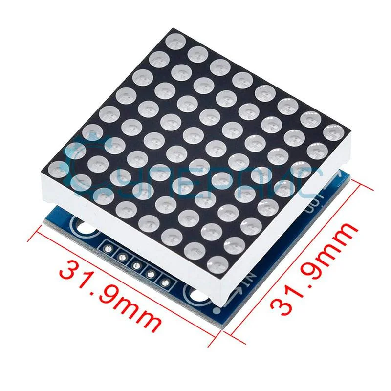 Модуль красного свечения LED матрицы 8x8 на MAX7219 фото 4