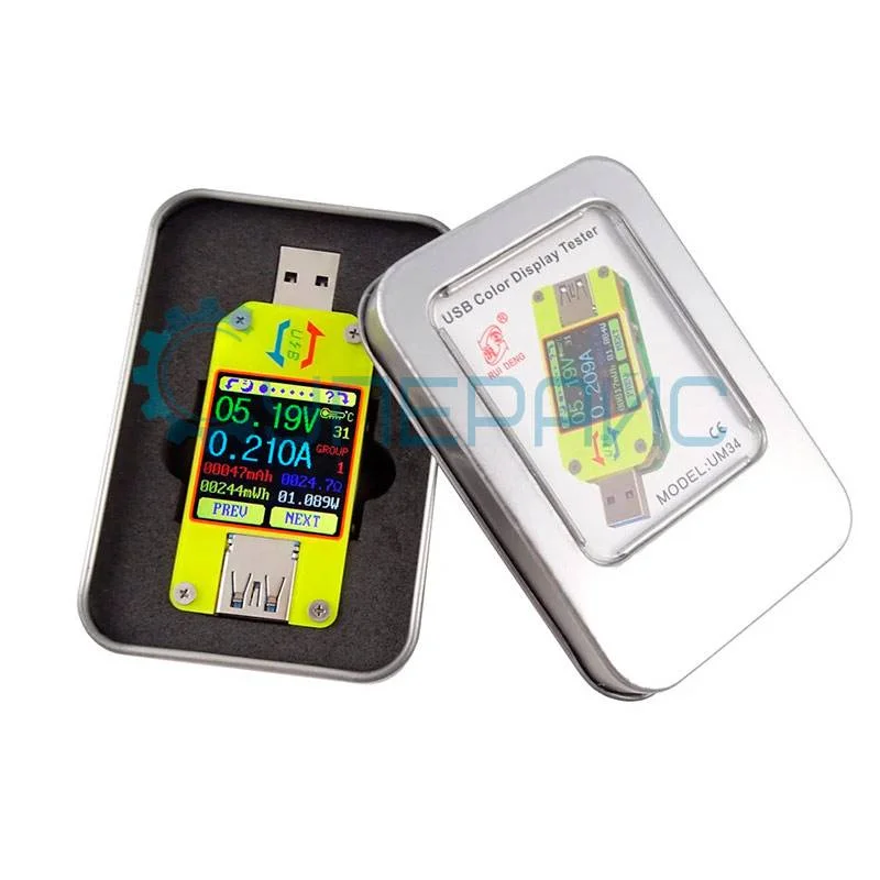 USB тестер Ruideng UM34 с поддержкой QC2.0 QC3.0 фото 5