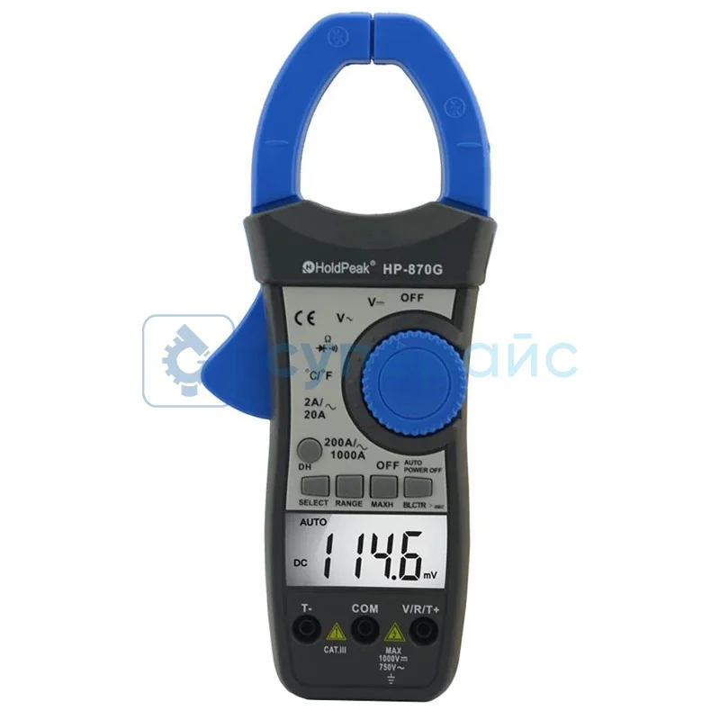 Клещи токоизмерительные HoldPeak HP-870G фото 1
