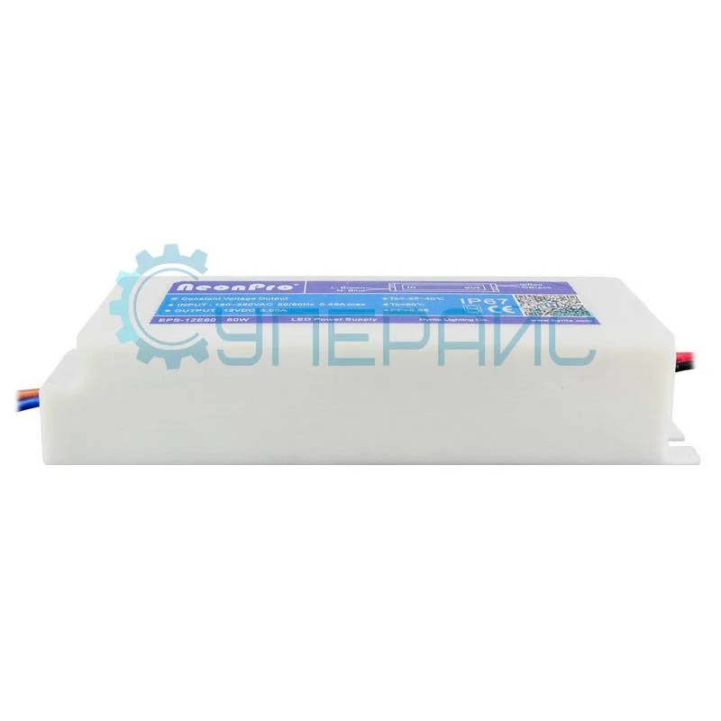 Герметичный блок питания NeonPro EPS-24E60 (24 В, 2.5 А, 60 Вт) фото 3