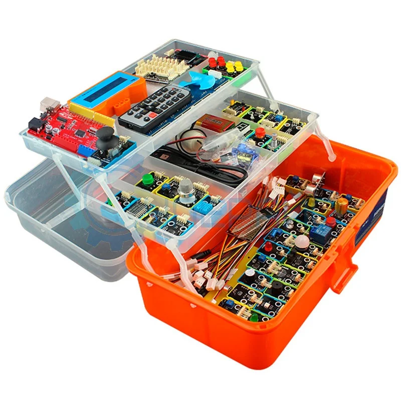 Расширенный набор для робототехники Arduino (63 в 1) с платой ATmega328 LY-F2 и 13 уроками в среде Scratch фото 1