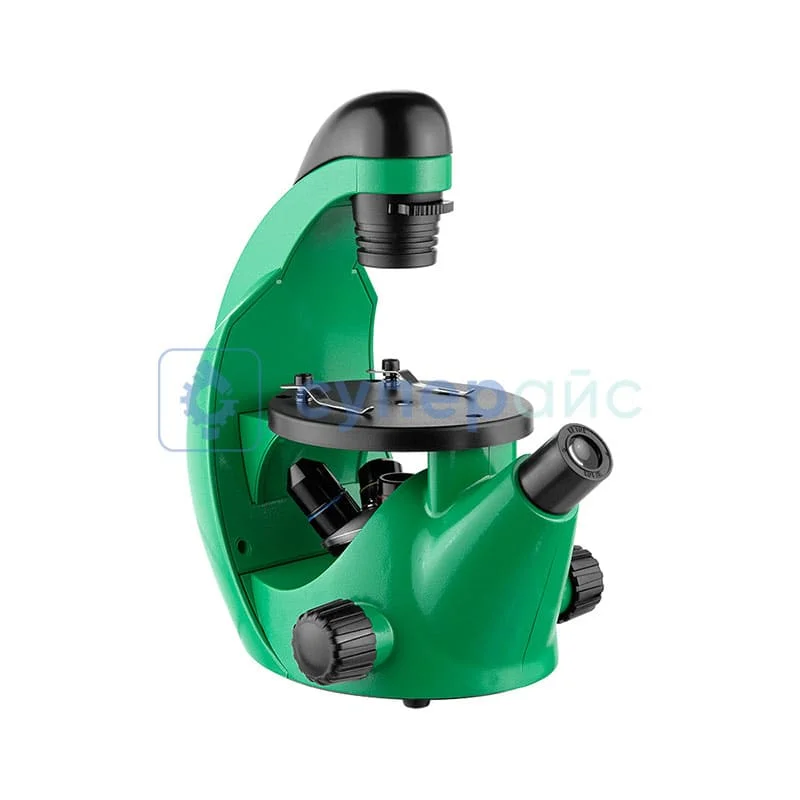 Учебный микроскоп Эврика 40х-320х инвертированный (лайм) фото 2