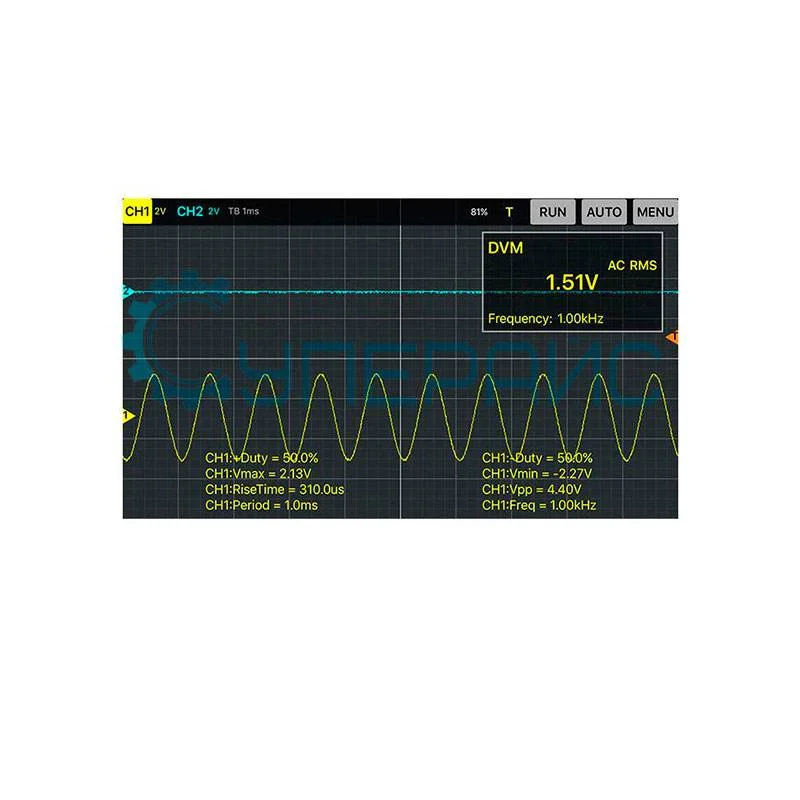 Цифровой USB осциллограф Hantek iDSO1070A с поддержкой WiFi (2 канала, 70 МГц) фото 9