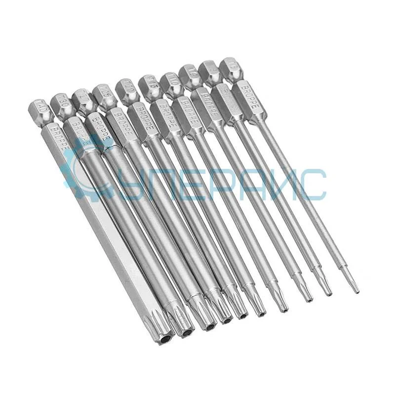 Набор бит BROPPE Torx с внутренним отверстием 10 шт фото 1