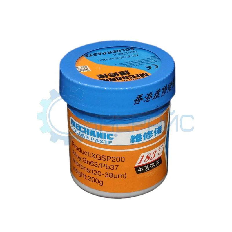 Свинцовосодержащая паяльная паста MECHANIC XGSP200 (200 г, в банке) фото 1