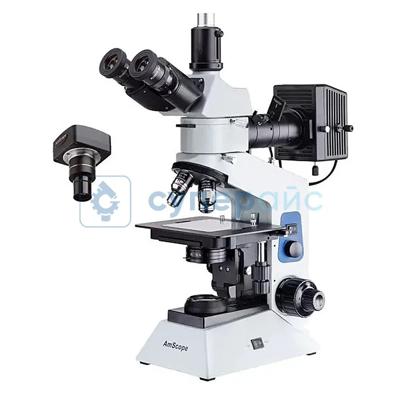 Цифровой металлографический микроскоп AmScope ME580TC-PZ-2L-10M фото 1
