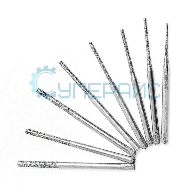 Боры алмазные HiLDA для гравера 8 шт фото 1