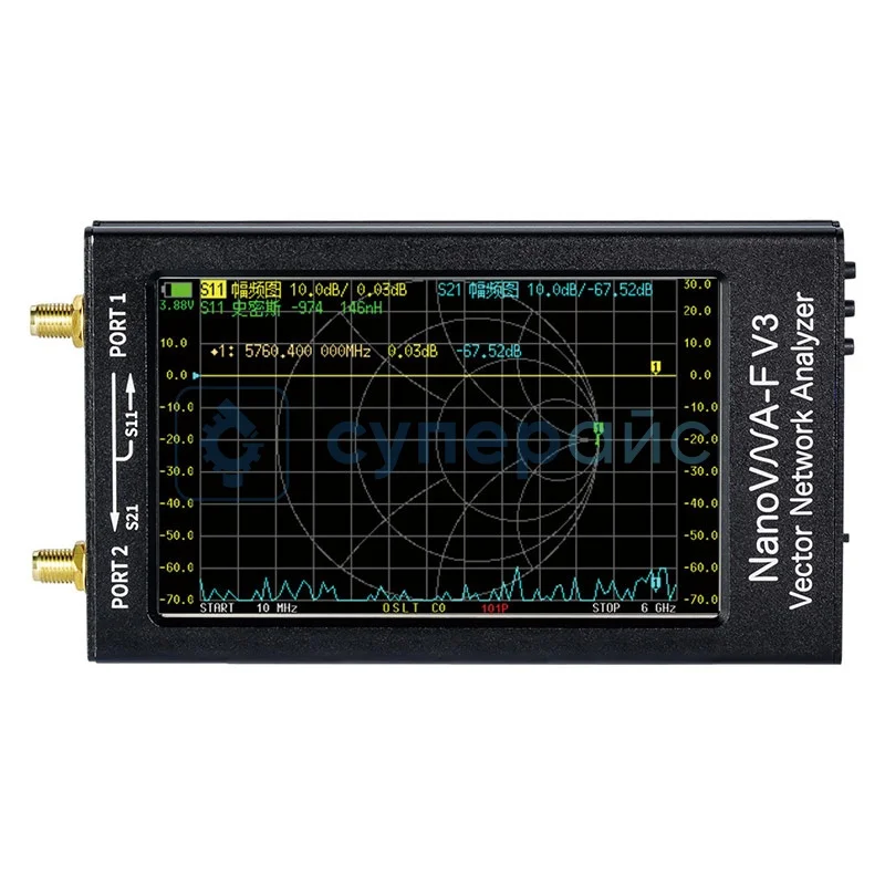 Анализатор электрических цепей SYSJOINT NanoVNA-F V3 фото 1