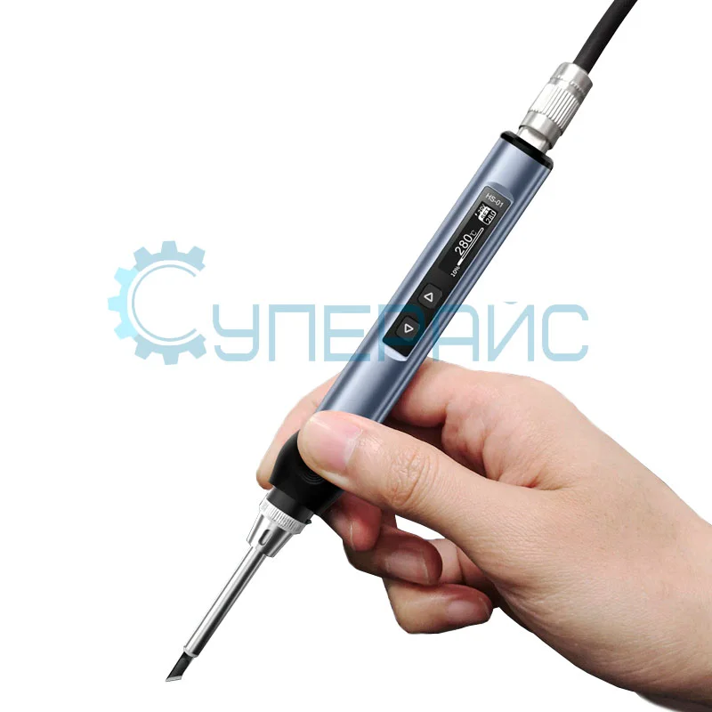 Цифровой паяльник FNIRSI HS01 с набором жал фото 2