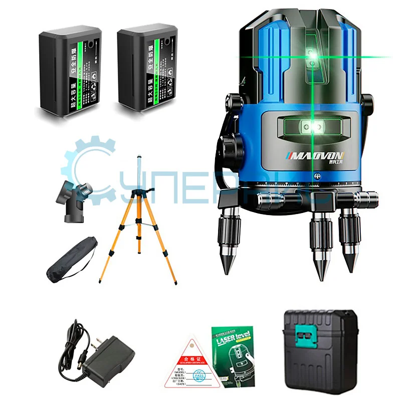Построитель лазерных плоскостей MAOVON M-235T (3 луча) со штативом фото 7