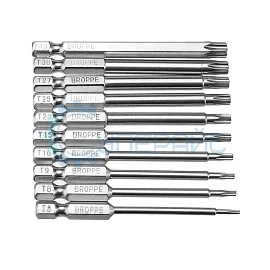 Набор бит BROPPE Torx с внутренним отверстием 10 шт фото