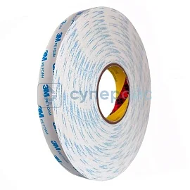 Белый двусторонний скотч 3М1600Т 50 мм х 3 м фото