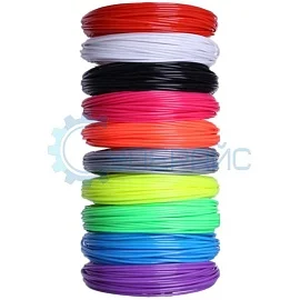 Набор PCL пластика для 3D ручки из 10 цветов (50 метров) фото