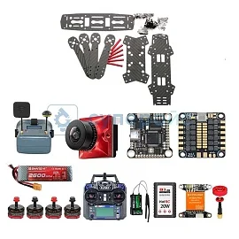Набор для сборки FPV квадрокоптера с рамой QAV250, камерой и очками для управления от первого лица фото