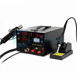 Термовоздушная паяльная станция YIHUA-853DA (компрессорная) (3 в 1) с паяльником и блоком питания фото