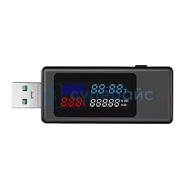 USB тестер напряжения Keweisi KWS-V30 30V/6,5A чёрный фото