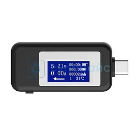 Универсальный USB тестер Keweisi KWS-1802C Type-c 30V/5,1 A чёрный фото
