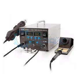 Паяльная станция Baku BA-8702D 2 в 1 с паяльником и феном, 700 Вт фото