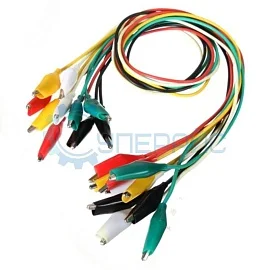 Провода с крокодилами (50 см, 10 шт) фото