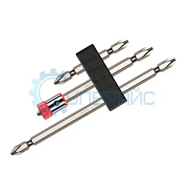 Биты крестовые BROPPE PH2 с магнитным держателем 3 шт фото