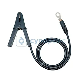 Провод с кольцевой клеммой 10мм/6мм/1 метр, чёрный фото