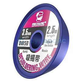 Лента для удаления припоя MECHANIC DW50 3,5 мм, 2,5 м фото